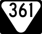 State Route 361 маркер