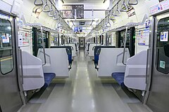 Lined inside. Орец двухэтажного вагона е231-1000 Япония. Паром Sajia line внутри.