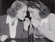 Two students locking eyes Shimer College Coca Cola 1942.jpg