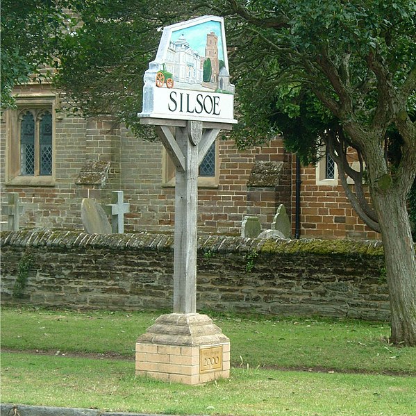 Silsoe village sign 2000 Millennium Year