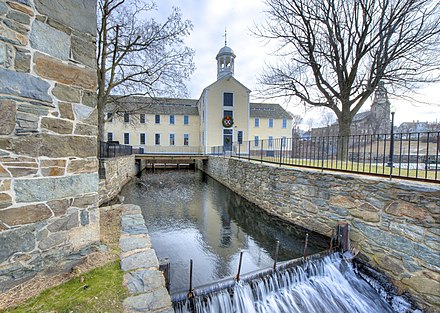 Slater Mill in Pawtucket is cited as the birthplace of the Industrial Revolution in the United States[113]