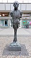 "Heinrich-Böll-Stele" von Wieland Förster, 1988, Greifswalder Straße 87, Berlin-Prenzlauer Berg, Deutschland