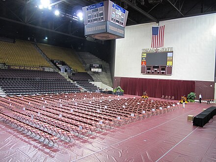 Strahan's Coliseum Stage before 2018 renovation StrahanColiseumSTAGE.JPG