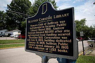 Sullivan Carnegie Library sign Sullivan Public Library 4.jpg