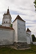 A szászhermányi erődtemplom északnyugati oldala