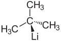 Deutsch: Struktur von tert-Butyllithium English: Structure of tert-Butyllithium