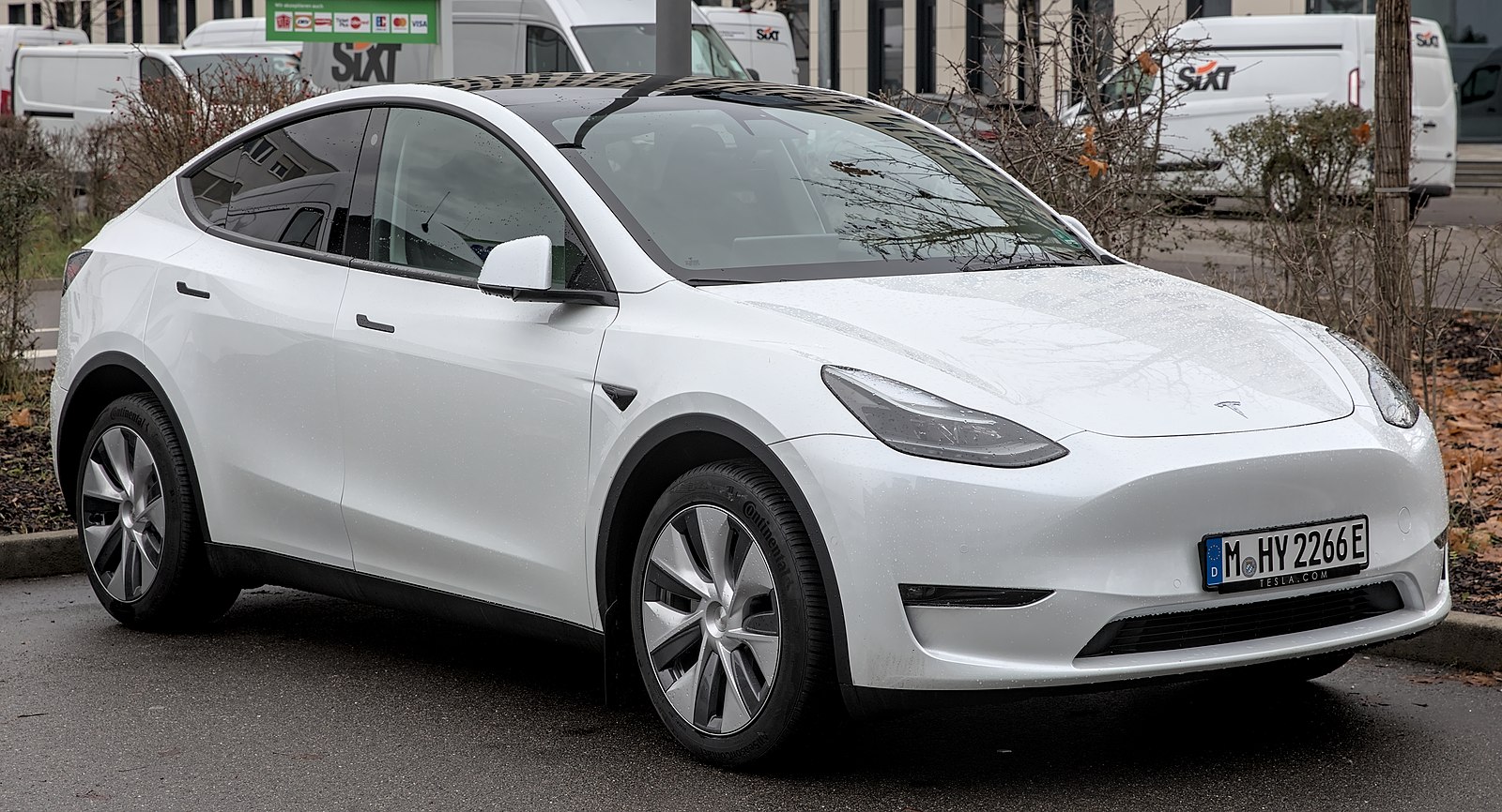 White Tesla Model Y