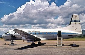 L'appareil impliqué dans l'accident, ici à l'aéroport international de Chiang Mai en juillet 1976.