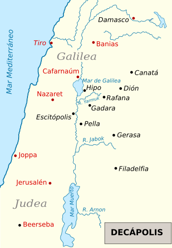 Image result for mapa de los recorridos de jesus