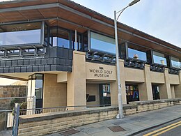 The R&A World Golf Museum, St Andrews with a closer view of the building.jpg