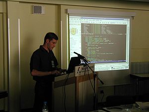 Tim Starling示範MediaWiki的程序