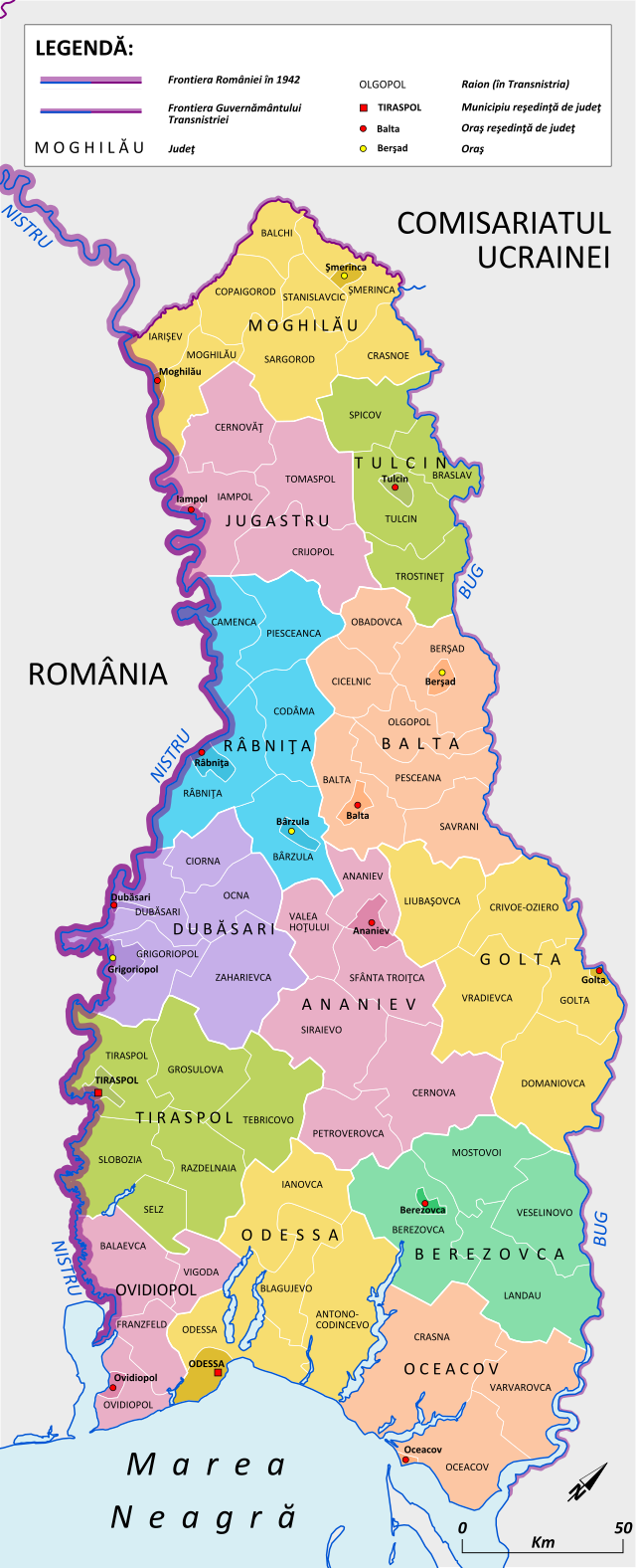 Localização de Governatorato da Transnístria