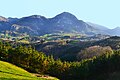 La silhouette de la montagne, vue de la route d'Abaltzisketa à Orendain.