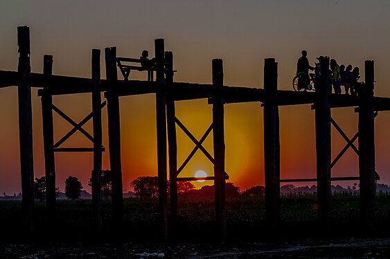 U Bein Brücke in Myanmar