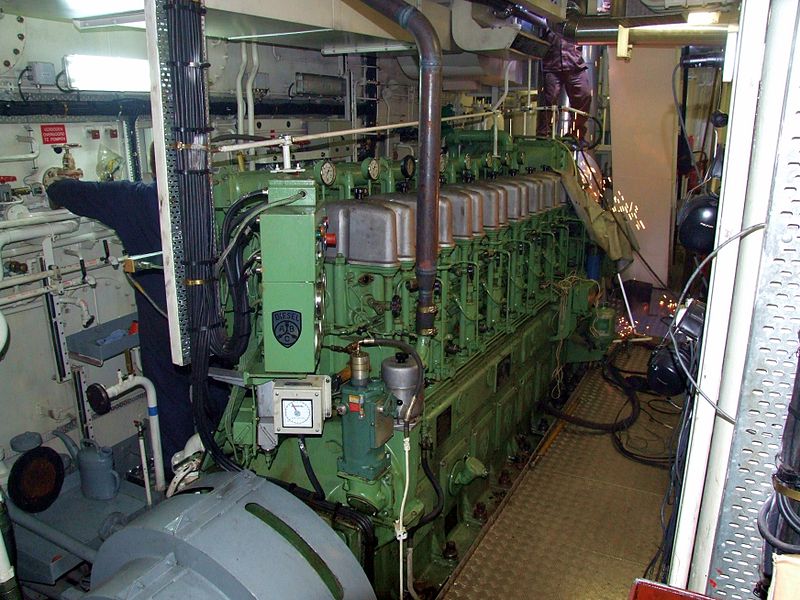 File:Union Sapphire port engine, in the drydocks at Antwerp, Belgium 11-Jan-2005.jpg