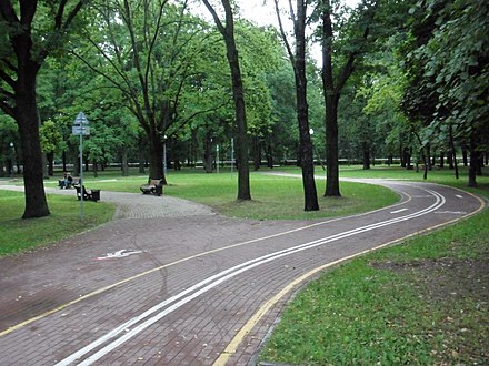 Bike path in Minsk.