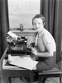 A young typewriter in the Netherlands, 1931.
