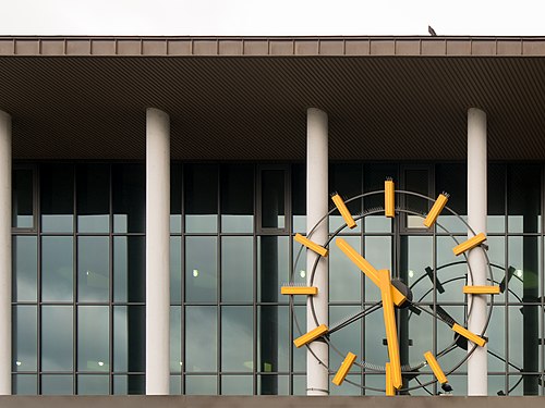 Clock at the main station in Würzburg