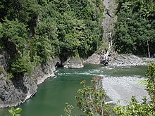 Waiohine River gorge, route of the 'Hill and Sutch' party Waiohine River.jpg