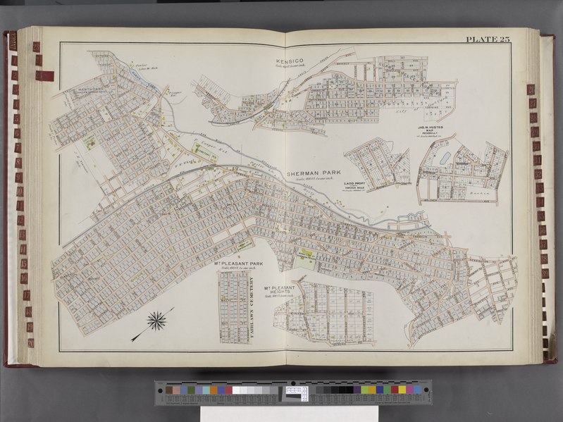 File:Westchester, V. 2, Double Page Plate No. 25 (Map bounded by Columbus Drive Ave., Wall Ave., WashingtonSt., Nostrand Ave., Westchester Ave., Kensico Rd., Maple Ave., Linda Ave., Stevens Ave.) NYPL2055976.tiff