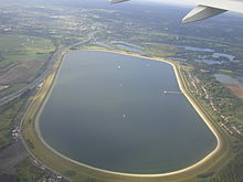 Lac-réservoir de Wraysbury, dans le Surrey au Royaume-Uni, où la moule quagga  est apparue en 2014
