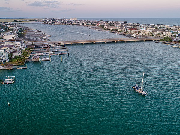 Wrightsville Beach Aerial Photo showcasing the Intracoastal Waterway