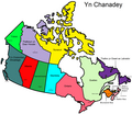 Map of Canada in Manx
