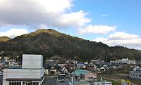 吉田郡山城跡の遠景