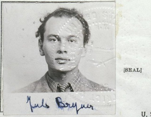 Brynner's 1943 photo upon immigrating to the United States