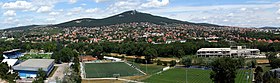 Vista del monte Zobor dal castello di Nitra.