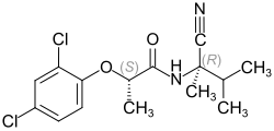 (R, S) -stereoisomer Fenoxanil structural formula V1.svg