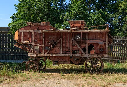 Threshing machine Heinrich Lanz AG Écomusée d’Alsace Ungersheim France