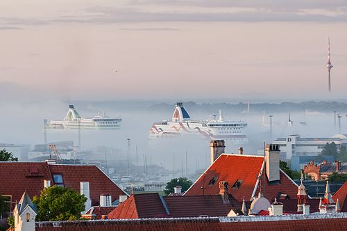 Vaade Tallinna lahele Toompea vaateplatvormilt