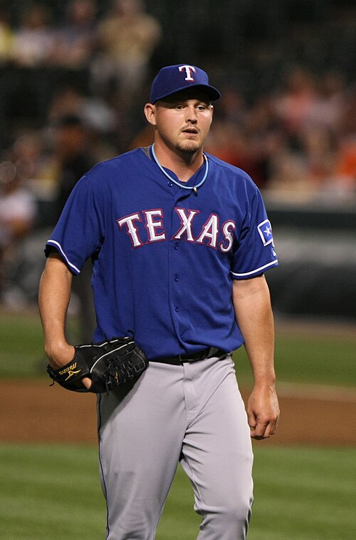 Harrison with the Rangers in 2009