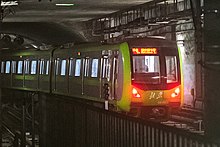 Line 9 train at National Library (January 2021)