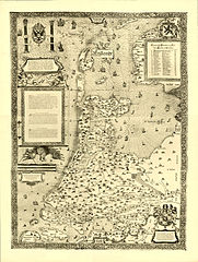 Bernaerd van den Putte (After Jacob van Deventer). Map of Holland label QS:Len,"Map of Holland" label QS:Lnl,"Kaart van Holland" . 1558. print medium QS:P186,Q11060274 , facsimile. The Hague, Nationaal Archief.