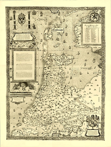 A 1558 map of Holland.