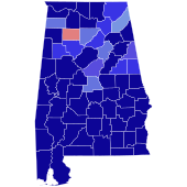 1934 Alabama gubernatorial election results map by county.svg