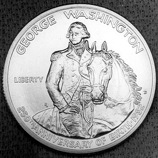 <span class="mw-page-title-main">George Washington 250th Anniversary half dollar</span> Commemorative coin