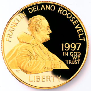 Franklin Delano Roosevelt half eagle 1997 commemorative coin