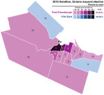 2018 Hamilton, Ontario mayoral election - Results by ward