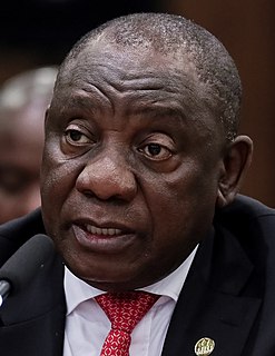 <span class="mw-page-title-main">Cyril Ramaphosa</span> President of South Africa