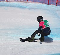 Anastassija Maximowna Priwalowa beim Team-Ski-Snowboard-Cross-Wettbewerb
