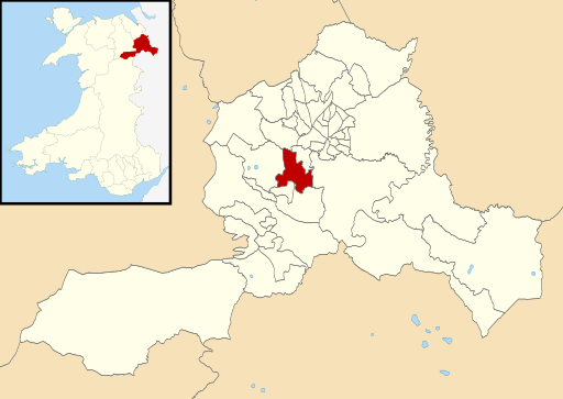 File:2022 Wales Wrexham Ward Ponciau map.svg