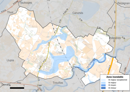 Carte des zones inondables.