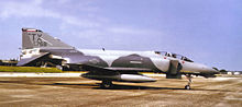 Squadron F-4 Phantom II at Bergstrom AFB in 1990. 704th Tactical Fighter Squadron McDonnell F-4D-32-MC Phantom 66-8768.jpg