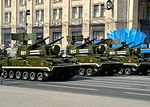 Kiev'deki Bağımsızlık Günü geçit töreni sırasında 9K22 Tunguska.