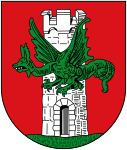Winged and limbed lindworm in the arms of the city of Klagenfurt.