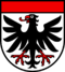 The coat of arms of Aarau depicts an eagle on a red and white shield