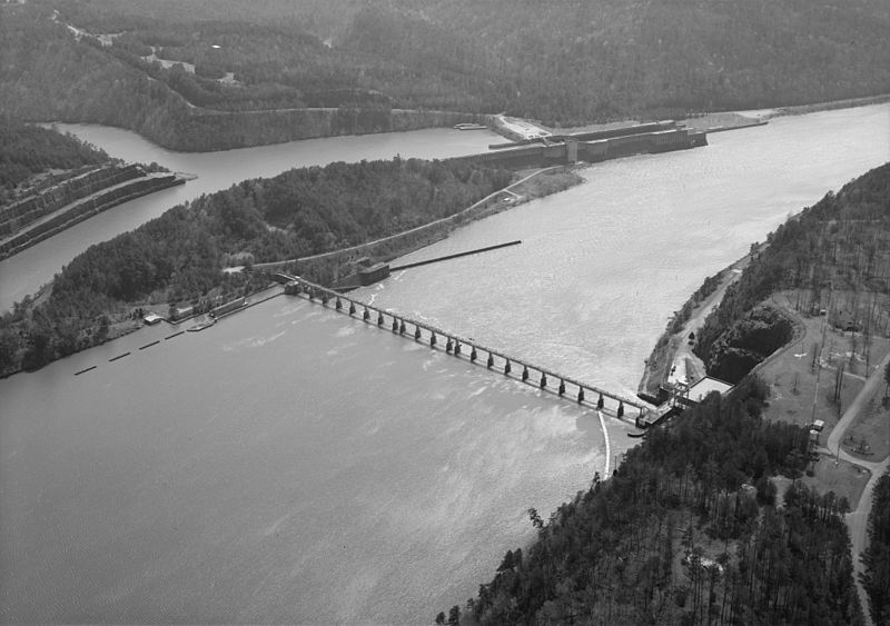 File:Aerial view of Holt Lock & Dam and power plant - 01.jpg